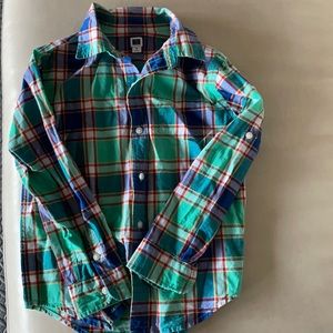 Boys Janie and Jack plaid dress shirt size 6 EUC